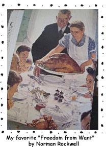 My favorite 'freedom from want' by norman rockwell
