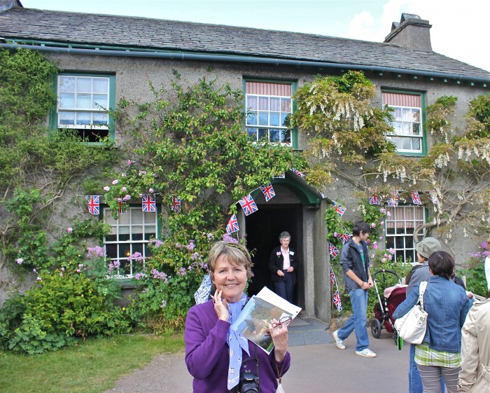 me, just before going into Beatrix Potter's house 