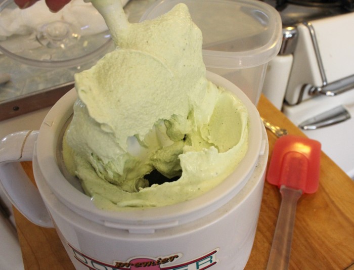 homemade basil ice cream